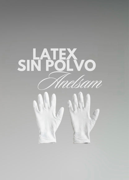 Guantes de látex sin polvo